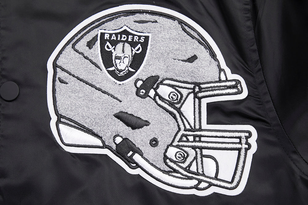 NFL LAS VEGAS RAIDERS MASHUP MEN'S RIB SATIN JACKET
