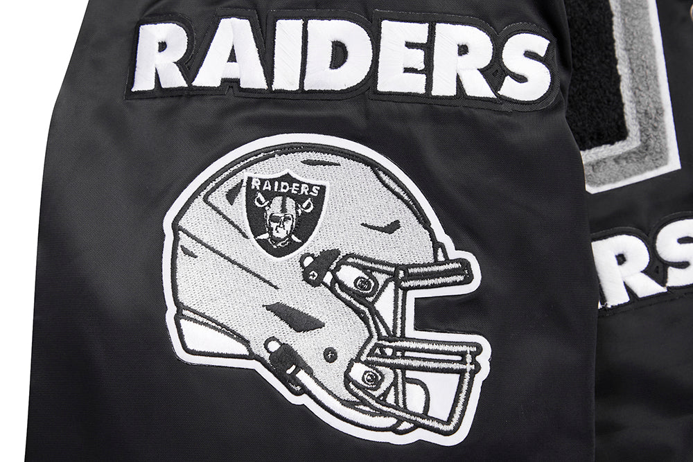 NFL LAS VEGAS RAIDERS MASHUP MEN'S RIB SATIN JACKET