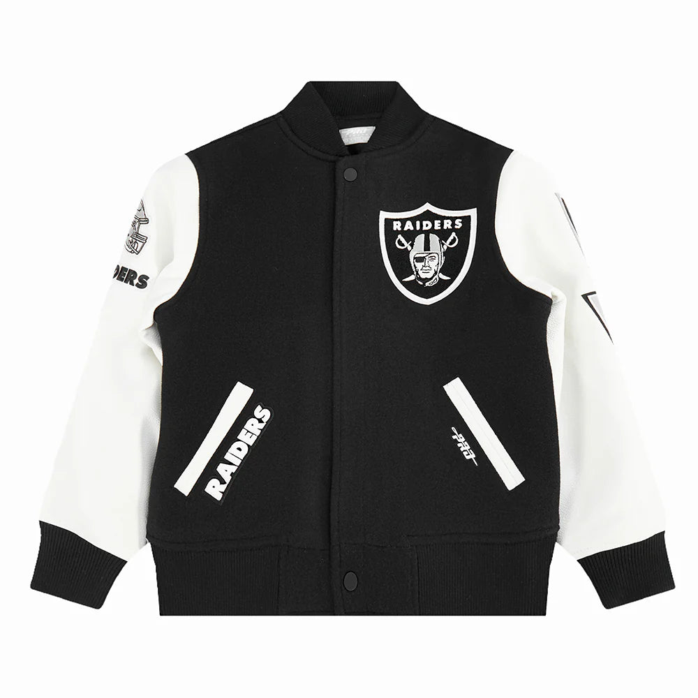 NFL LAS VEGAS RAIDERS CLASSIC BIG BOYS WOOL VARSITY JACKET