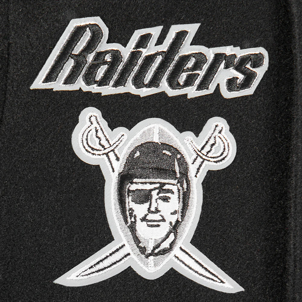 NFL LAS VEGAS RAIDERS RETRO CLASSIC TODDLER BOYS RIB WOOL VARSITY JACKET