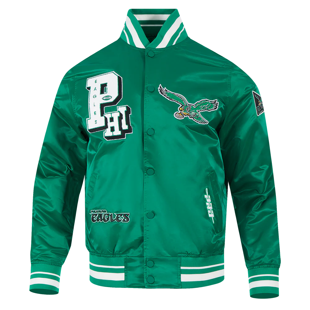 NFL PHILADELPHIA EAGLES BEST OF MEN'S RIB SATIN JACKET