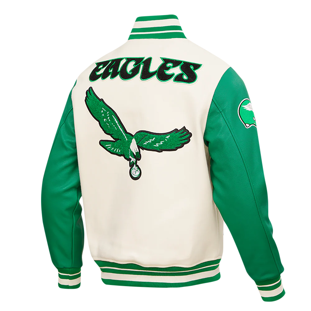 NFL PHILADELPHIA EAGLES RETRO CLASSIC MEN'S RIB WOOL VARSITY JACKET