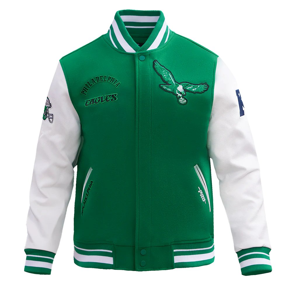NFL PHILADELPHIA EAGLES RETRO CLASSIC MEN'S RIB WOOL VARSITY JACKET