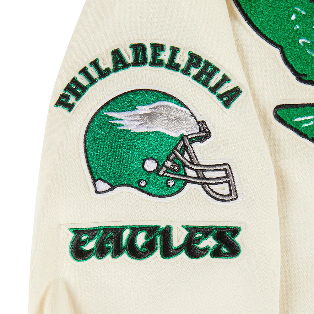 NFL PHILADELPHIA EAGLES RETRO CLASSIC BIG BOYS RIB FLEECE PULLOVER HOODIE