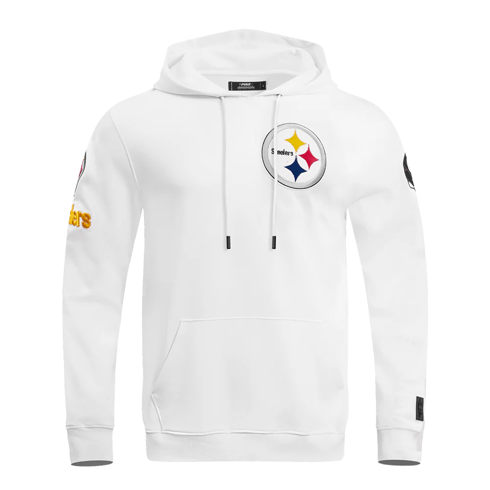 NFL PITTSBURGH STEELERS CLASSIC CHENILLE MEN'S DOUBLE KNIT PULLOVER HOODIE