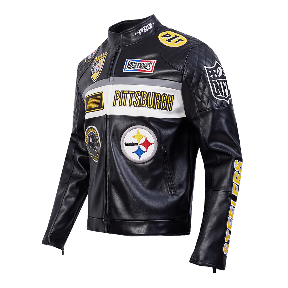 NFL PITTSBURGH STEELERS MEN'S MOTO JACKET