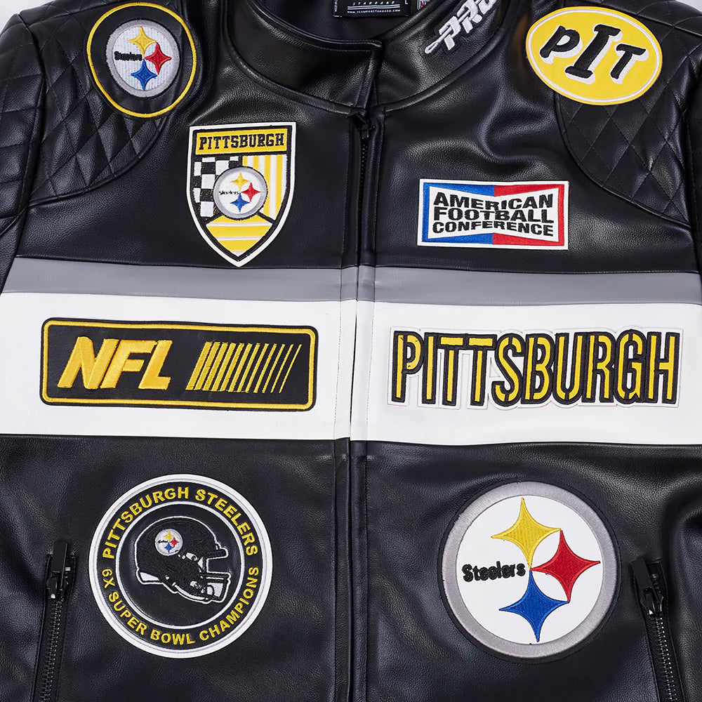 NFL PITTSBURGH STEELERS MEN'S MOTO JACKET