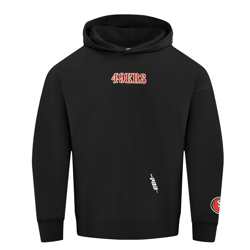 NFL SAN FRANCISCO 49ERS WINGSPAN MEN'S DROP SHOULDER FLEECE PULLOVER HOODIE