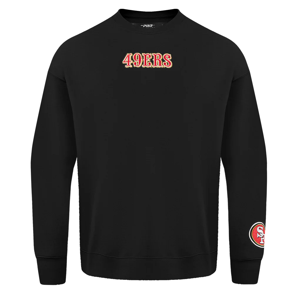 NFL SAN FRANCISCO 49ERS WINGSPAN MEN'S DROP SHOULDER FLEECE CREWNECK