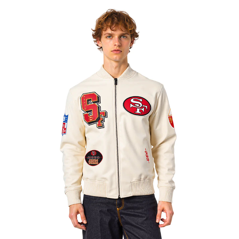 NFL SAN FRANCISCO 49ERS BEST OF MEN'S LEATHER VARSITY JACKET