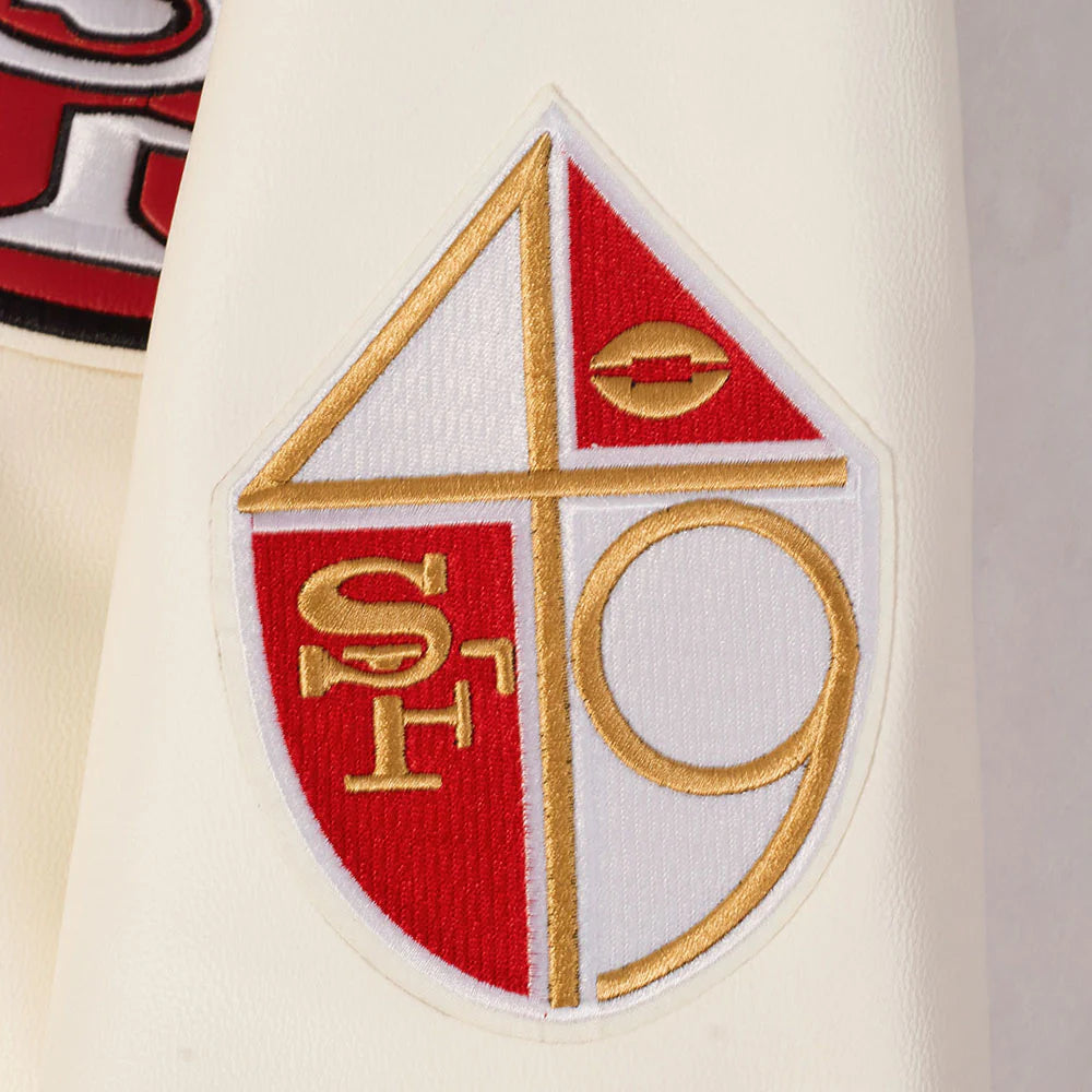 NFL SAN FRANCISCO 49ERS BEST OF MEN'S LEATHER VARSITY JACKET