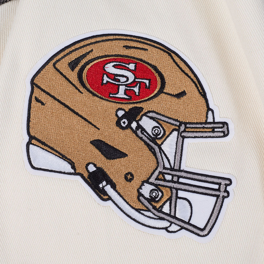 NFL SAN FRANCISCO 49ERS REBEL ATHLETICS MEN'S DENIM VARSITY JACKET