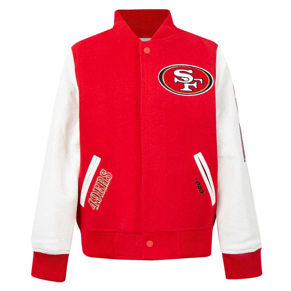 NFL SAN FRANCISCO 49ERS CLASSIC BIG BOYS WOOL VARSITY JACKET