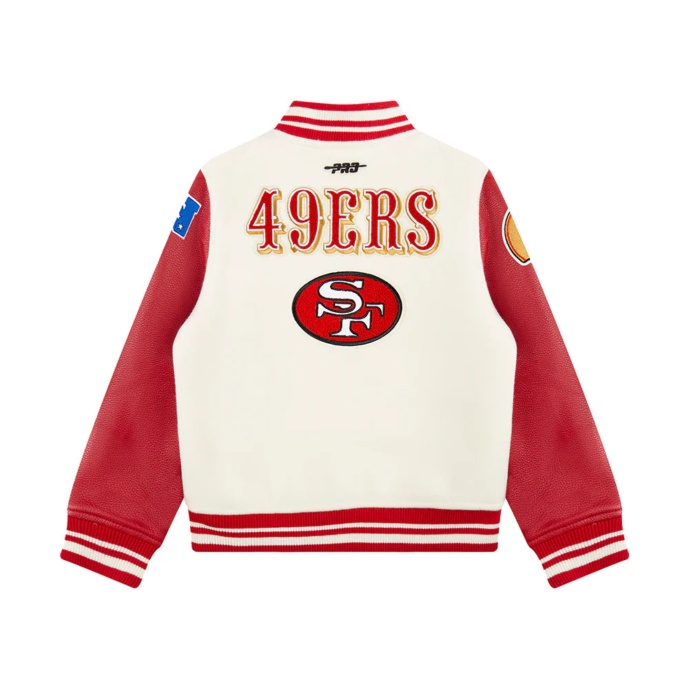 NFL SAN FRANCISCO 49ERS RETRO CLASSIC BIG BOYS RIB WOOL VARSITY JACKET