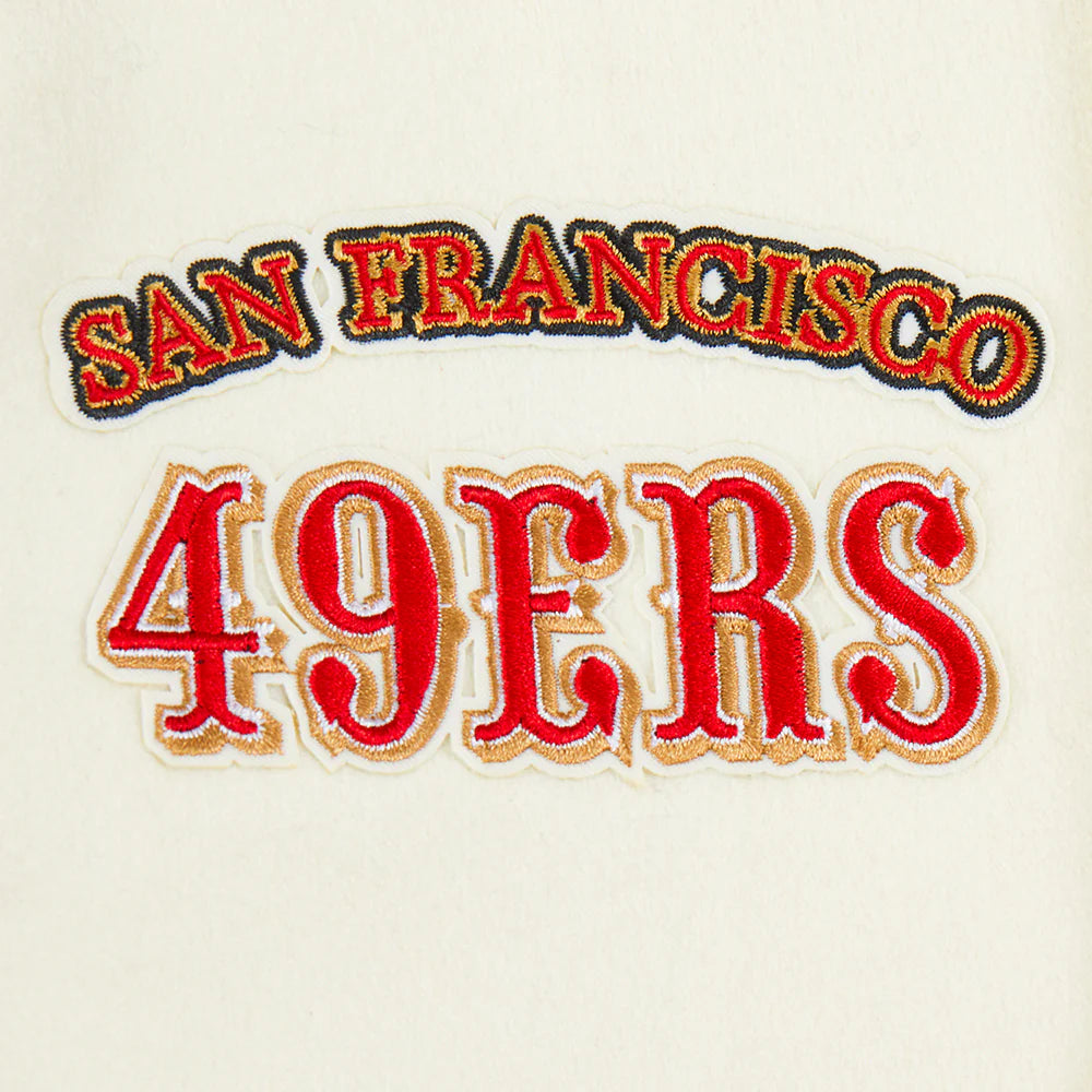 NFL SAN FRANCISCO 49ERS RETRO CLASSIC BIG BOYS RIB WOOL VARSITY JACKET
