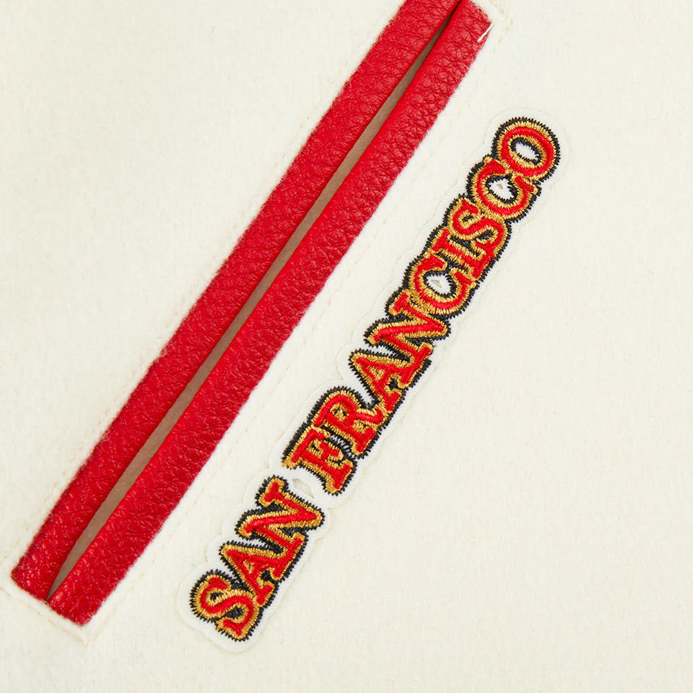 NFL SAN FRANCISCO 49ERS RETRO CLASSIC BIG BOYS RIB WOOL VARSITY JACKET