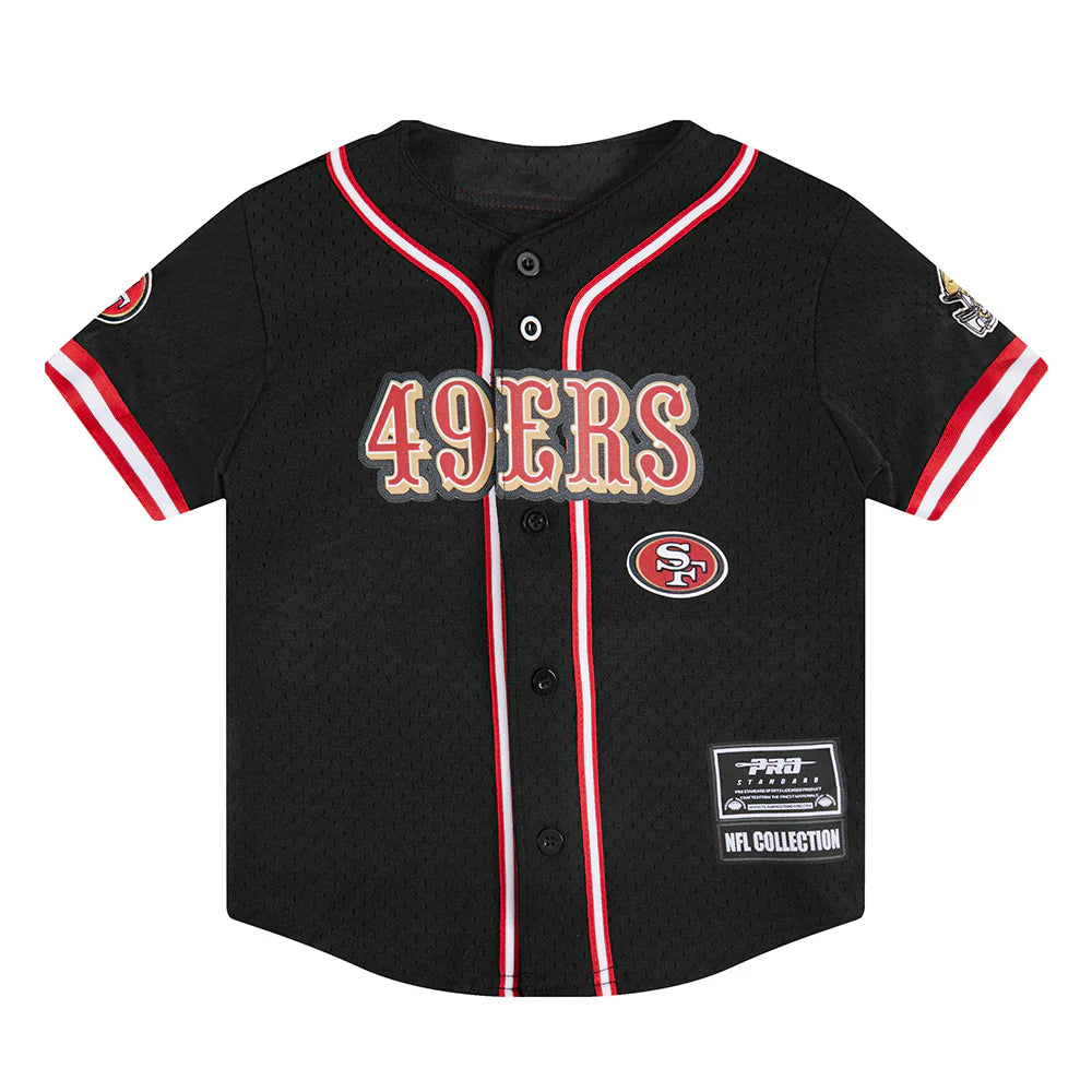 NFL SAN FRANCISCO 49ERS CLASSIC TODDLER BOYS MESH BUTTON DOWN SHIRT