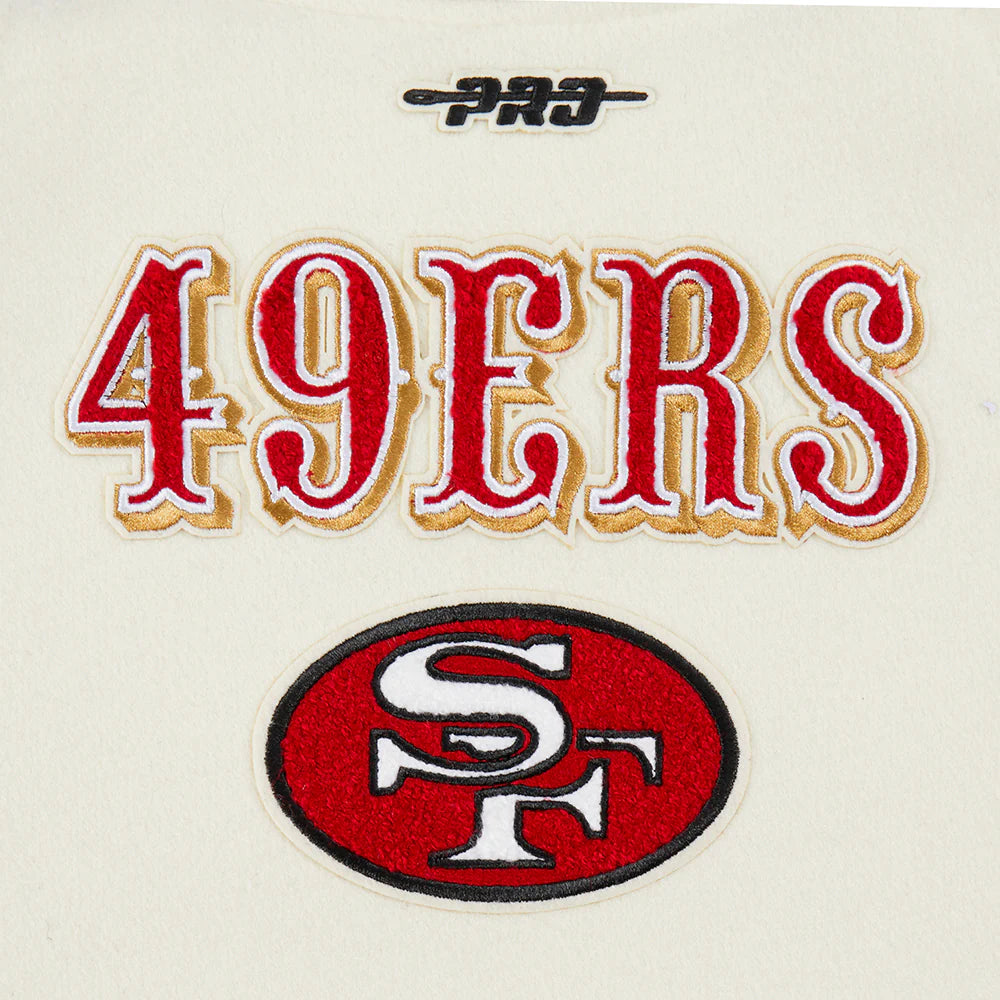 NFL SAN FRANCISCO 49ERS RETRO CLASSIC TODDLER BOYS RIB WOOL VARSITY JACKET