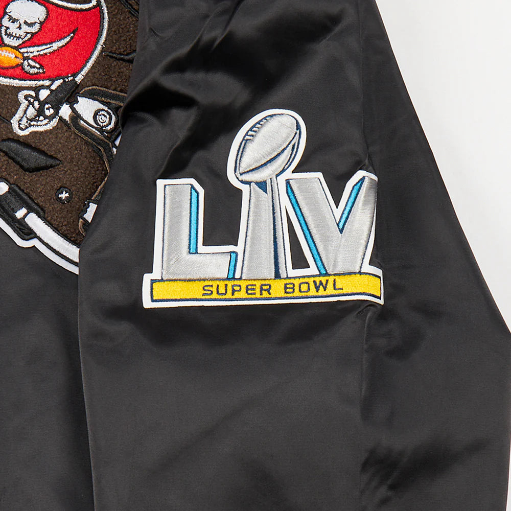 NFL TAMPA BAY BUCCANEERS MASHUP MEN'S RIB SATIN JACKET