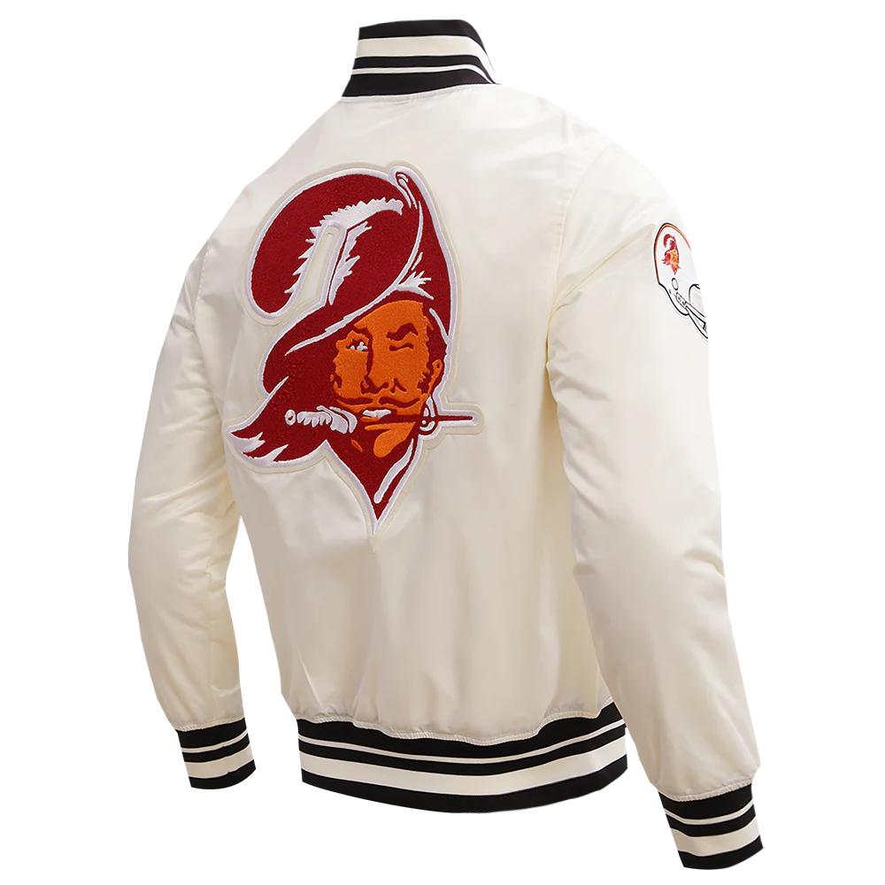 NFL TAMPA BAY BUCCANEERS RETRO CLASSIC MEN'S RIB SATIN JACKET