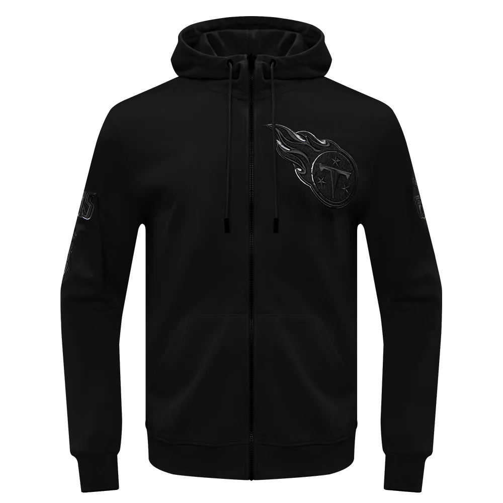 NFL TENNESSEE TITANS TRIPLE BLACK MEN'S DK FZ HOODIE