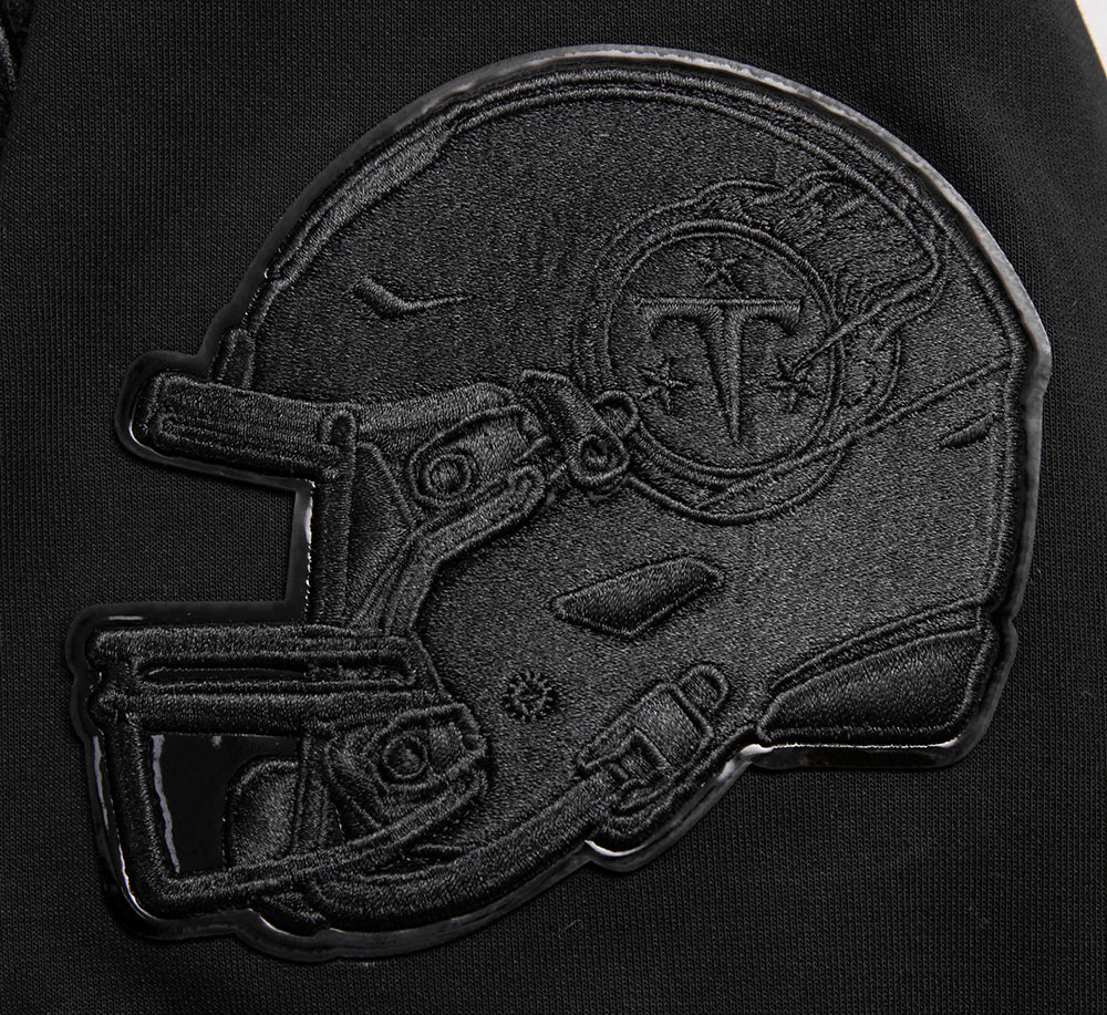 NFL TENNESSEE TITANS TRIPLE BLACK MEN'S DK FZ HOODIE