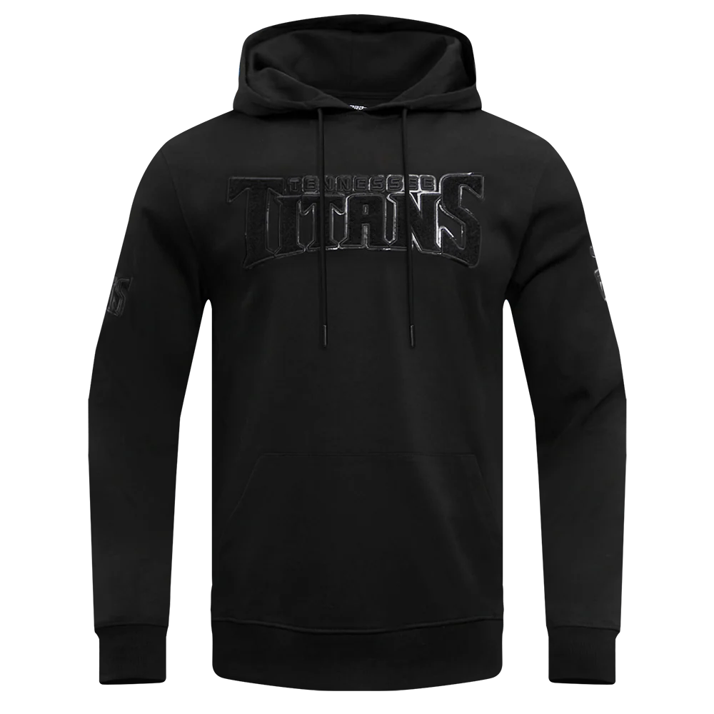 NFL TENNESSEE TITANS TRIPLE BLACK MEN'S DK PO HOODIE