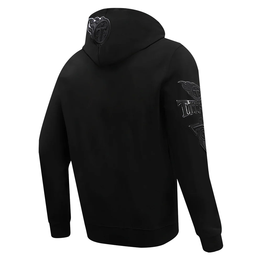 NFL TENNESSEE TITANS TRIPLE BLACK MEN'S DK PO HOODIE