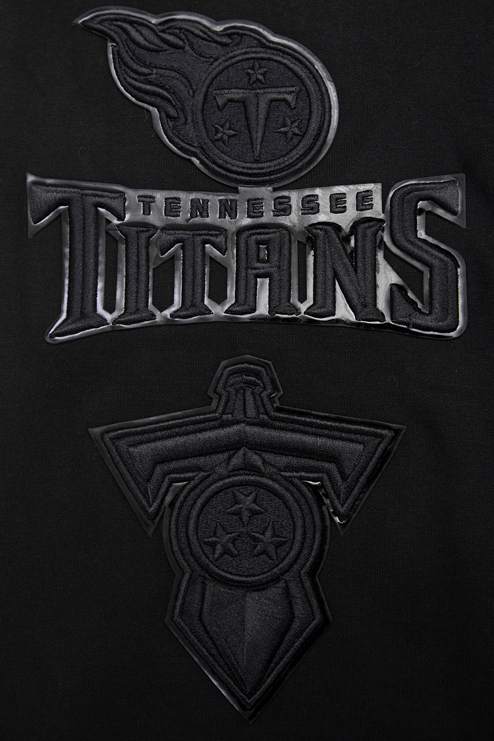 NFL TENNESSEE TITANS TRIPLE BLACK MEN'S DK PO HOODIE