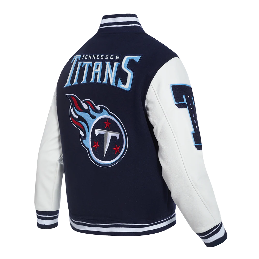 NFL TENNESSEE TITANS MASHUP MEN'S RIB WOOL VARSITY JACKET