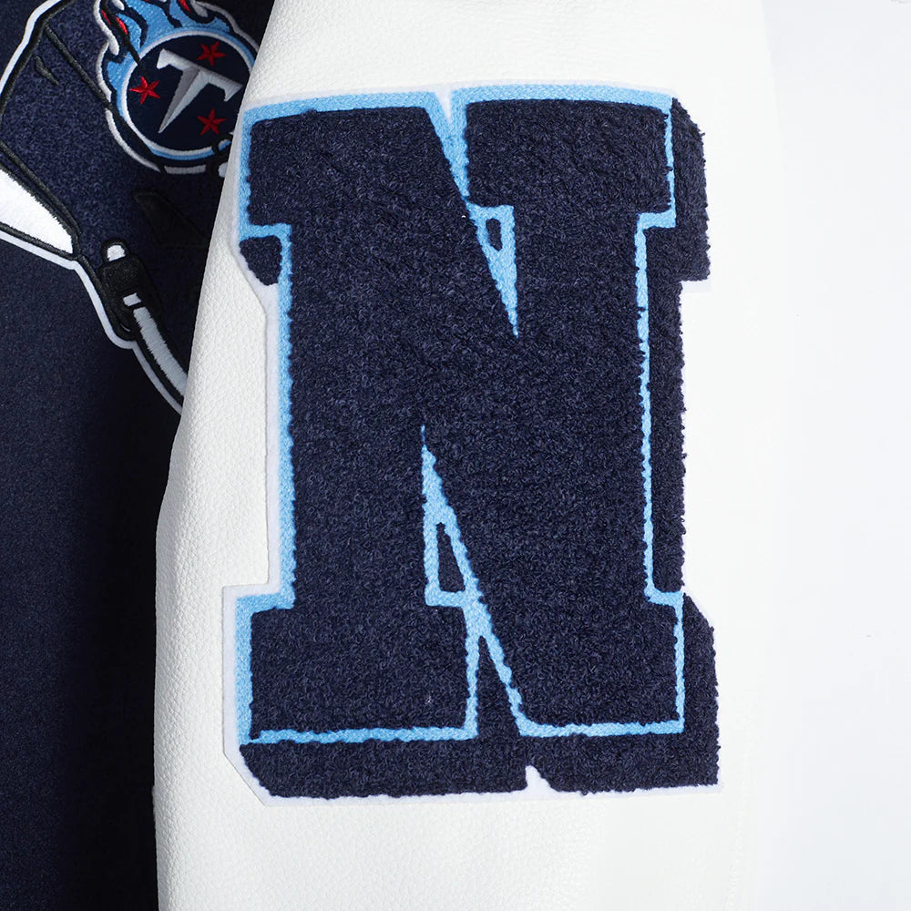 NFL TENNESSEE TITANS MASHUP MEN'S RIB WOOL VARSITY JACKET