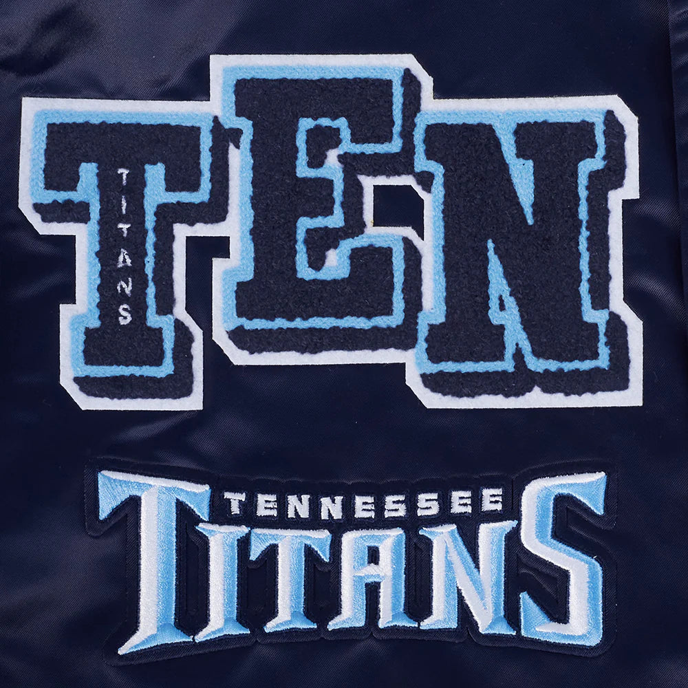 NFL TENNESSEE TITANS MASHUP MEN'S RIB SATIN JACKET