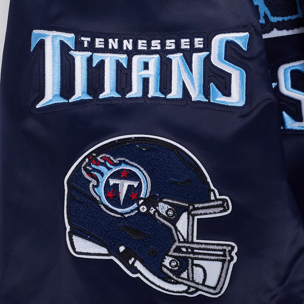 NFL TENNESSEE TITANS MASHUP MEN'S RIB SATIN JACKET
