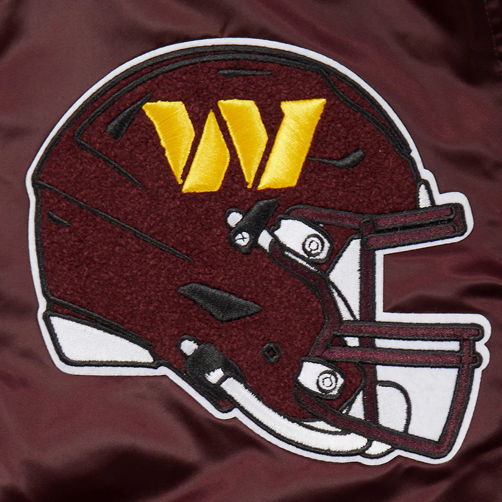 NFL WASHINGTON COMMANDERS MASHUP MEN'S RIB SATIN JACKET