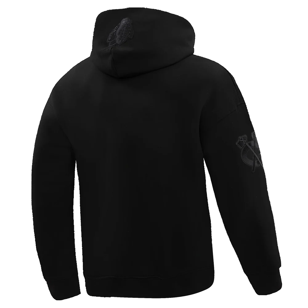 NHL CHICAGO BLACKHAWKS NEUTRAL DROP SHOULDER FLEECE PULLOVER HOODIE