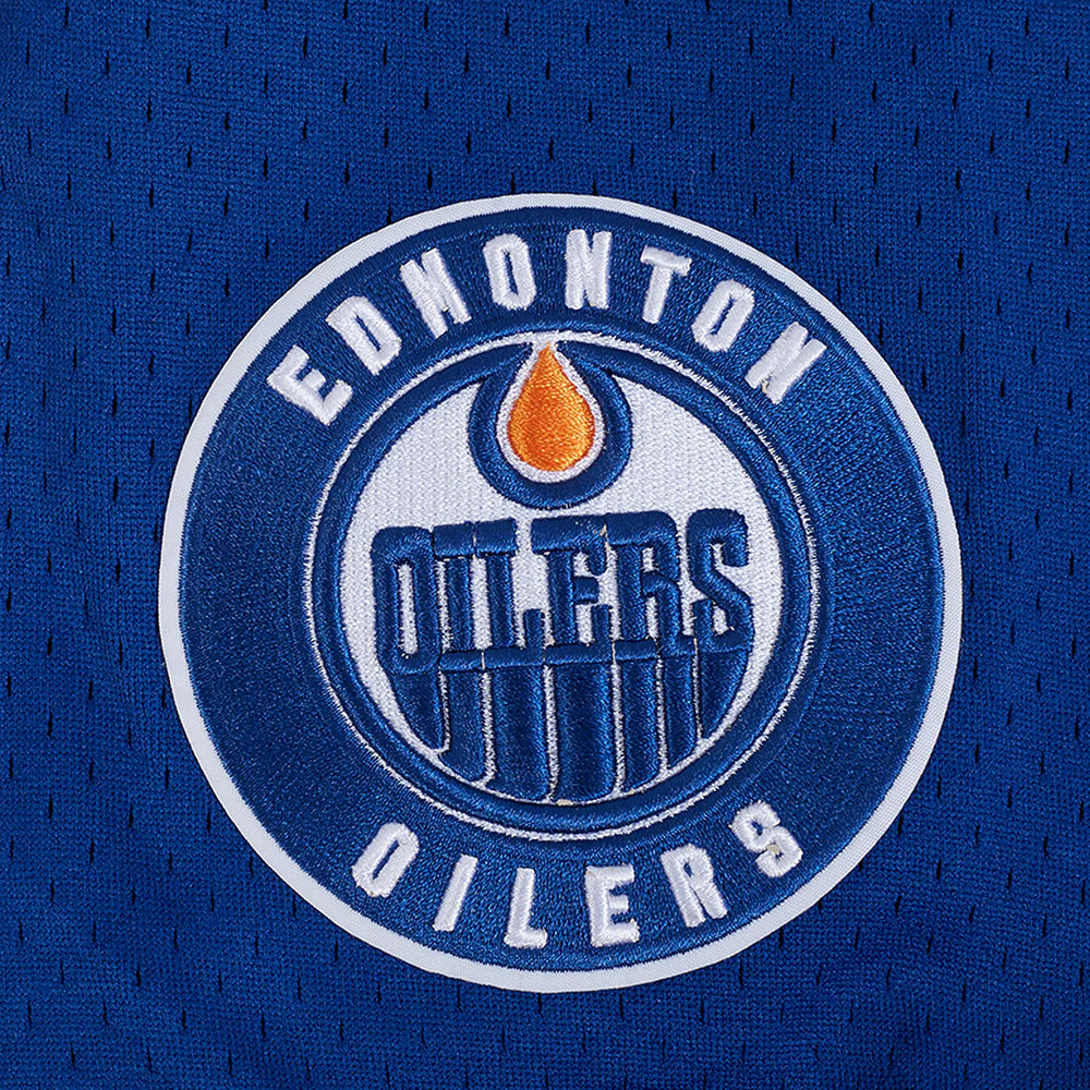 NHL EDMONTON OILERS CLASSIC MESH MEN'S BUTTON DOWN SHIRT
