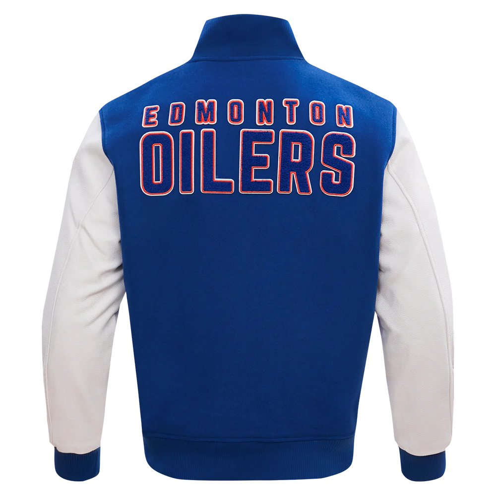 NHL EDMONTON OILERS CLASSIC WOOL MEN'S VARSITY JACKET