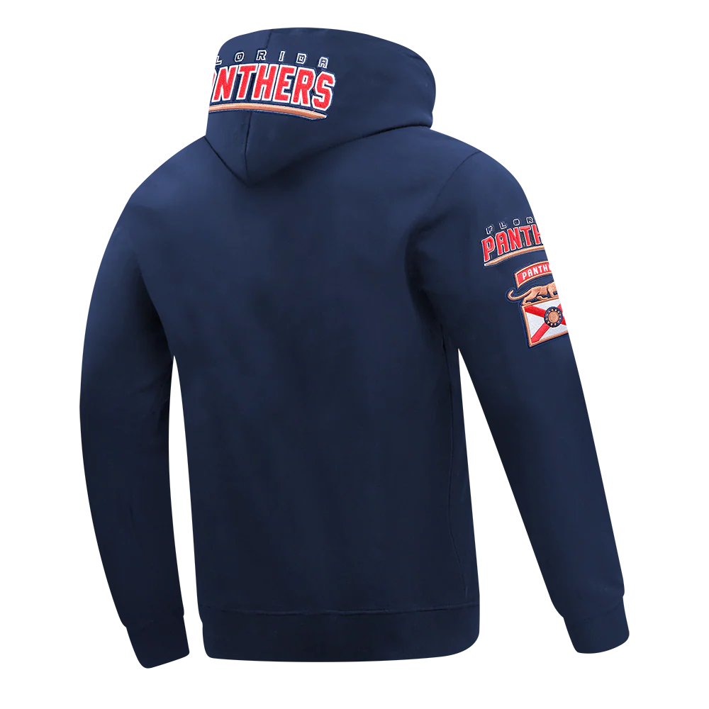 NHL FLORIDA PANTHERS CLASSIC CHENILLE MEN'S DOUBLE KNIT PULLOVER HOODIE