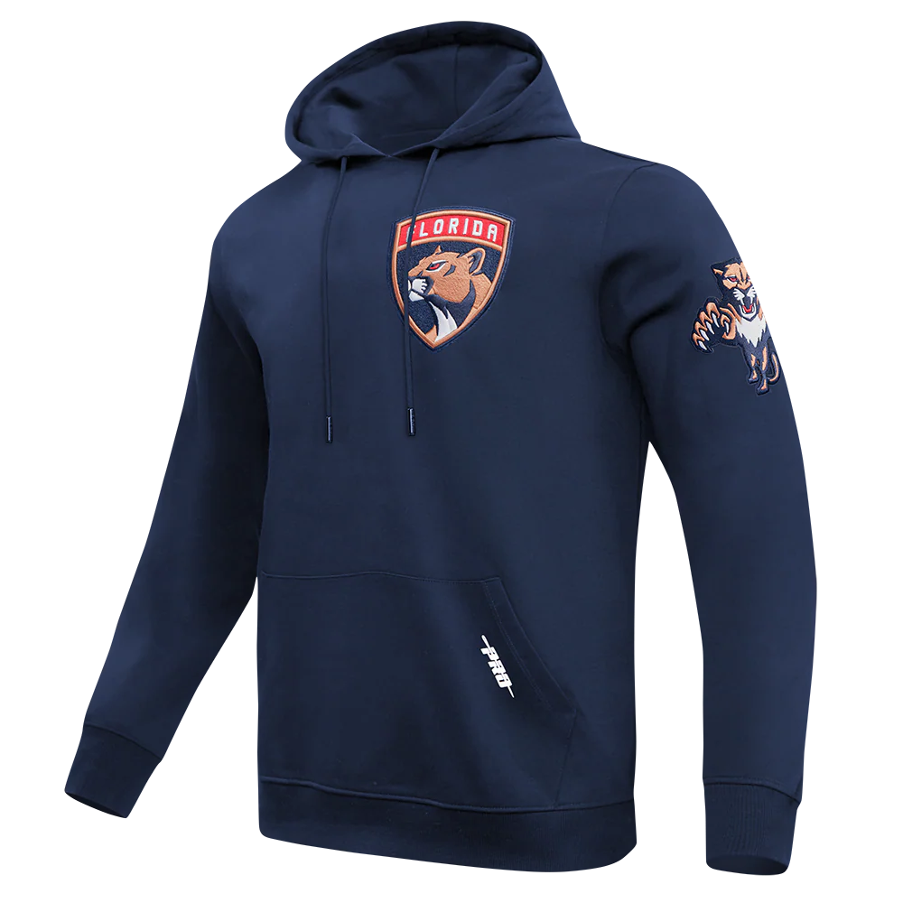 NHL FLORIDA PANTHERS CLASSIC CHENILLE MEN'S DOUBLE KNIT PULLOVER HOODIE