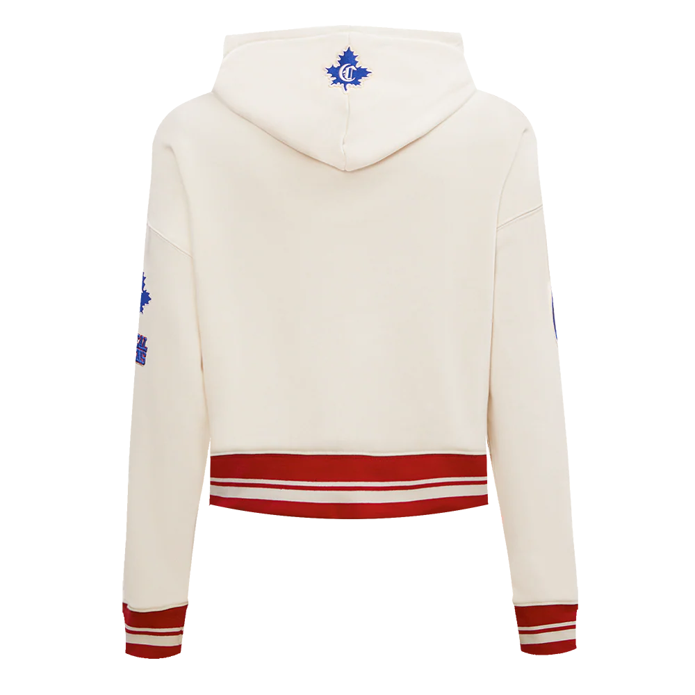 NHL MONTREAL CANADIENS RETRO CLASSIC WOMEN'S RIB CROPPED PULLOVER HOODIE