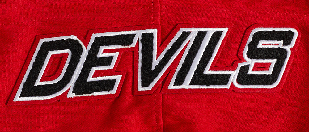 NHL NEW JERSEY DEVILS CLASSIC CHENILLE MEN'S FULL ZIP PULLOVER HOODIE