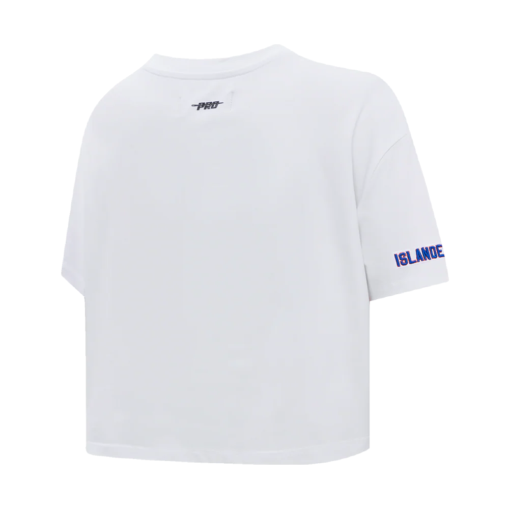 NHL NEW YORK ISLANDERS SCRIPT TAIL WOMEN'S SJ BOXY TEE