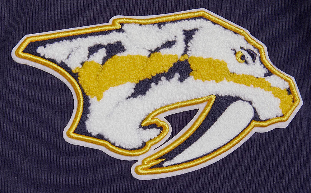 NHL NASHVILLE PREDATORS CLASSIC CHENILLE MEN'S FULL ZIP PULLOVER HOODIE