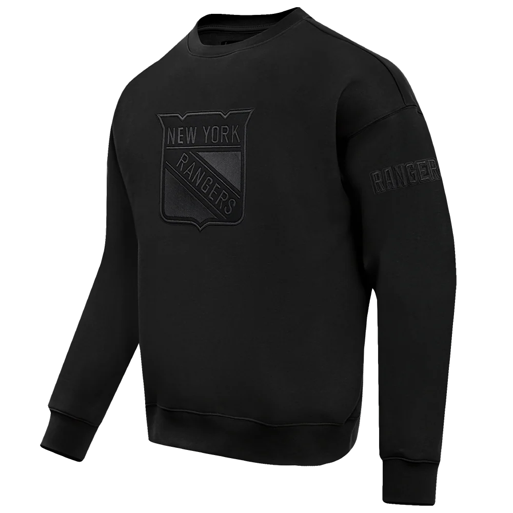NHL NEW YORK RANGERS NEUTRAL DROP SHOULDER FLEECE CREWNECK