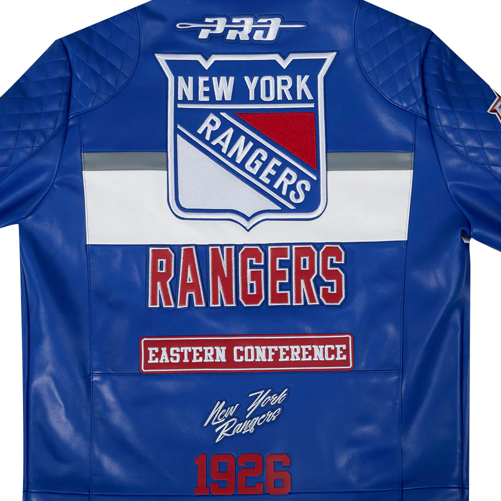 NHL NEW YORK RANGERS MEN'S MOTO JACKET
