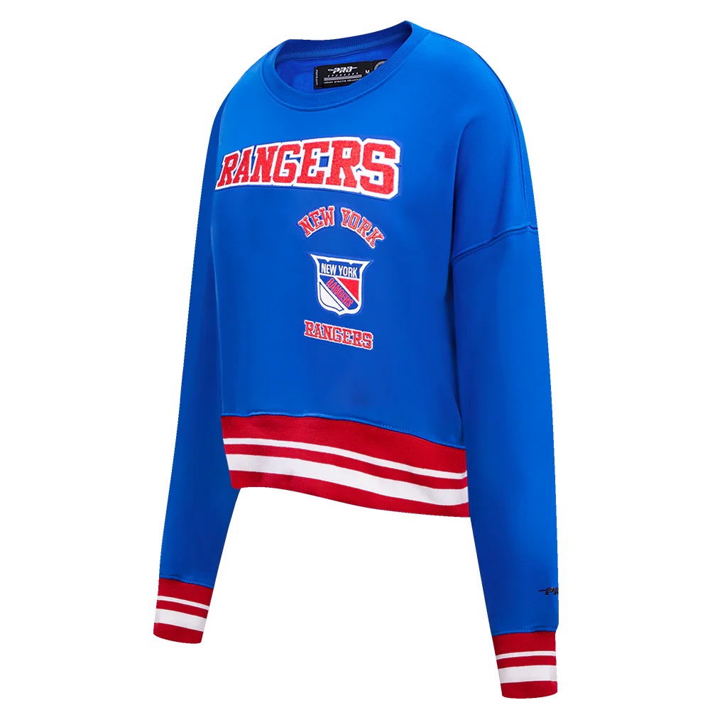 NHL NEW YORK RANGERS RETRO CLASSIC WOMEN'S RIB CREWNECK