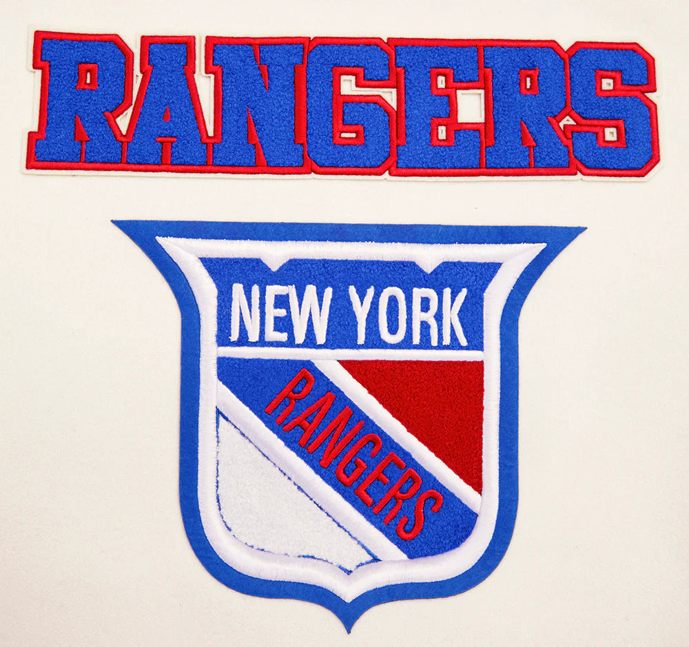 NHL NEW YORK RANGERS RETRO CLASSIC WOMEN'S RIB WOOL VARSITY JACKET