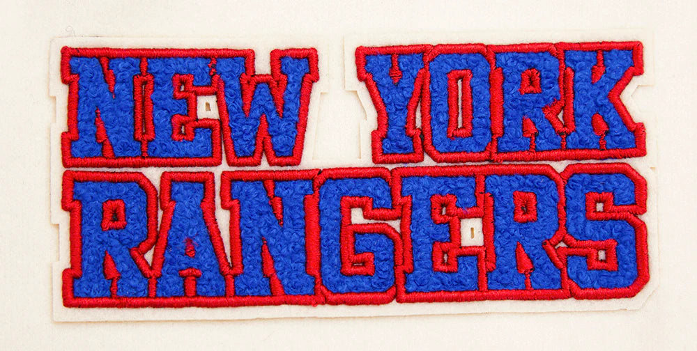 NHL NEW YORK RANGERS RETRO CLASSIC WOMEN'S RIB WOOL VARSITY JACKET