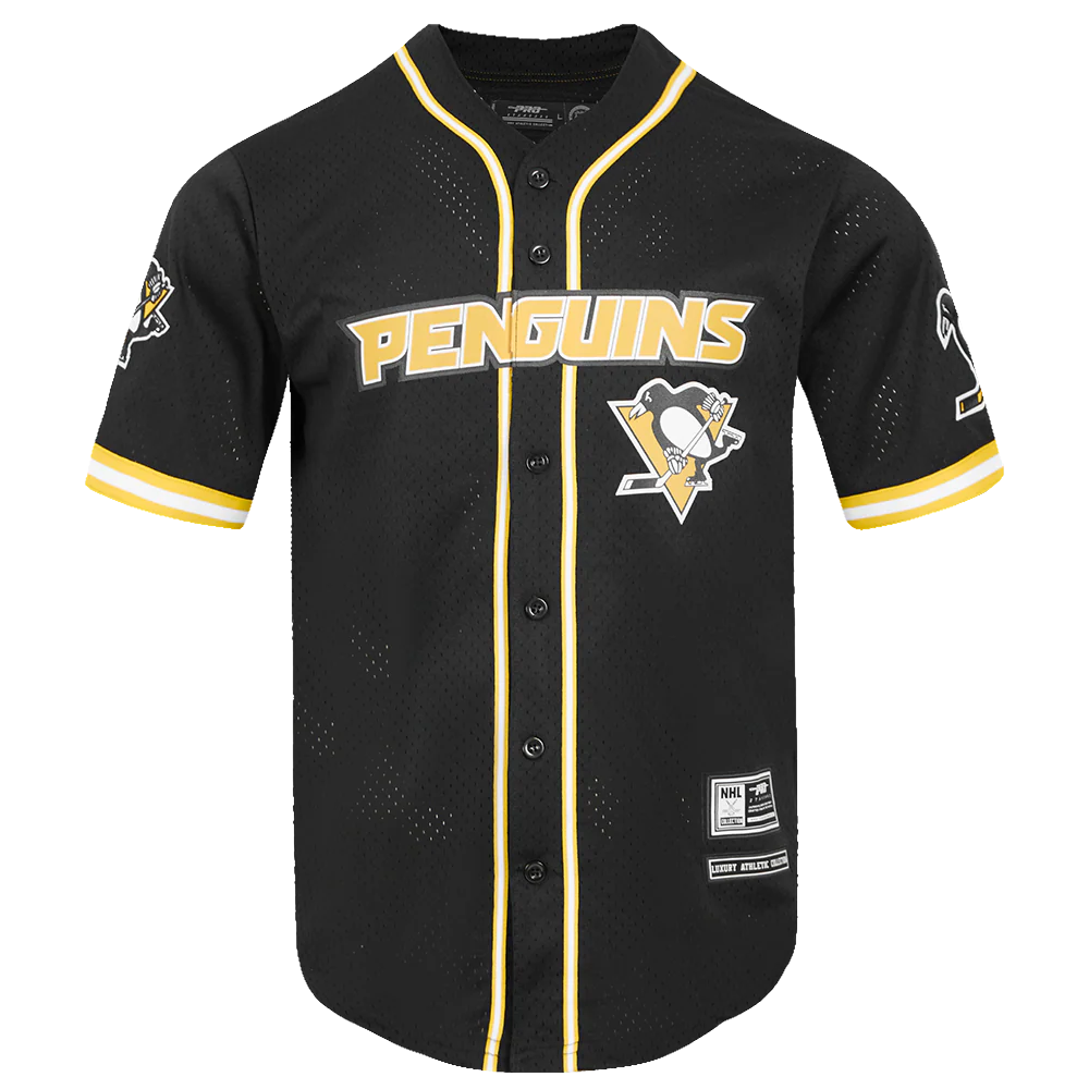 NHL PITTSBURGH PENGUINS CLASSIC MEN'S MESH BUTTON DOWN JERSEY