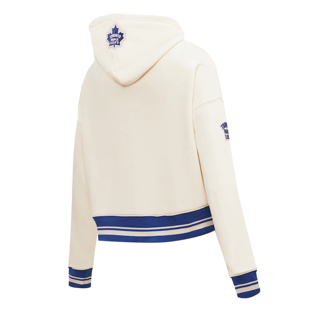 NHL TORONTO MAPLE LEAFS RETRO CLASSIC WOMEN'S RIB CROPPED PULLOVER HOODIE